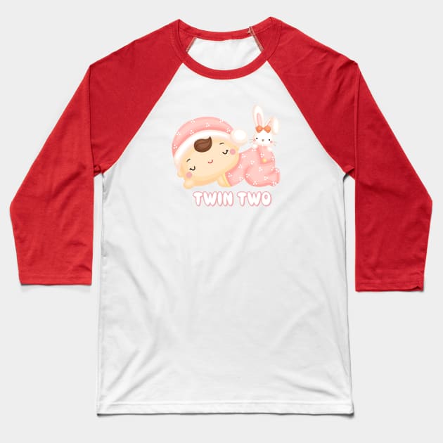 Twin girl two Baseball T-Shirt by KOTOdesign